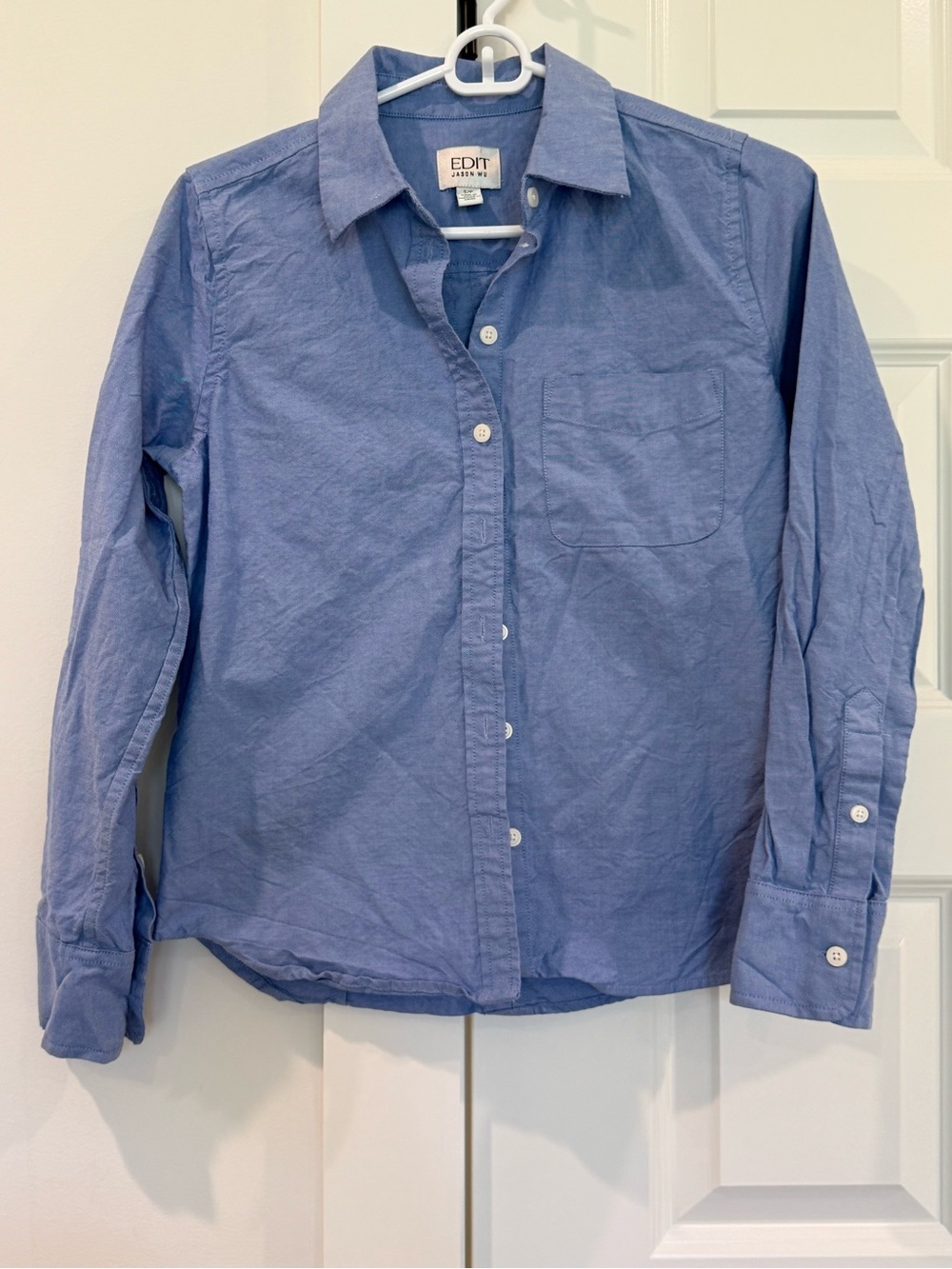 EDIT Jason Wu Blue Long-Sleeve Casual Button-Down Shirt